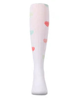 Girls' multi heart graffiti cotton tights
