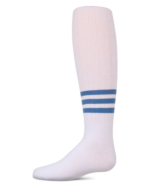 Girls bright stripe cotton tights