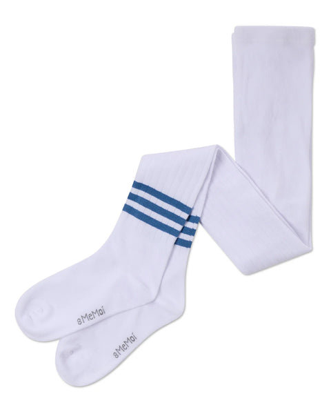 Girls bright stripe cotton tights