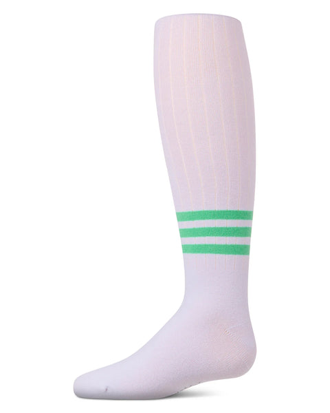 Girls bright stripe cotton tights