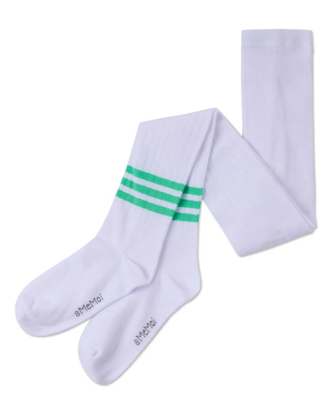 Girls bright stripe cotton tights