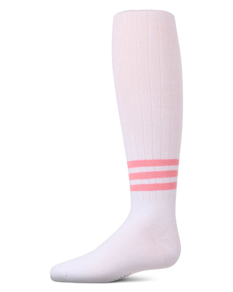 Girls bright stripe cotton tights