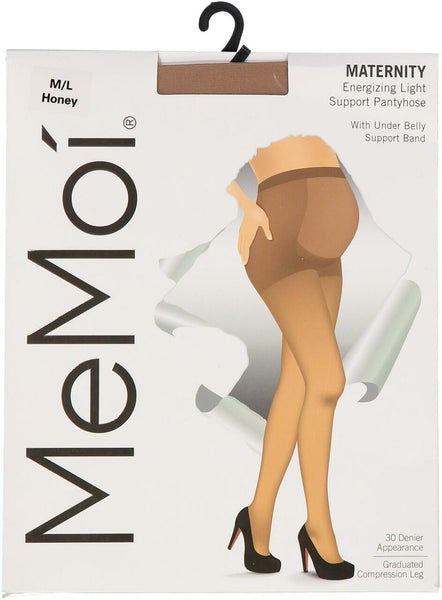 Memoi Women's Maternity Energizing Light Support Pantyhose 30 Denier