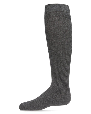 Thin Ribbed Girls Cotton Knee Socks